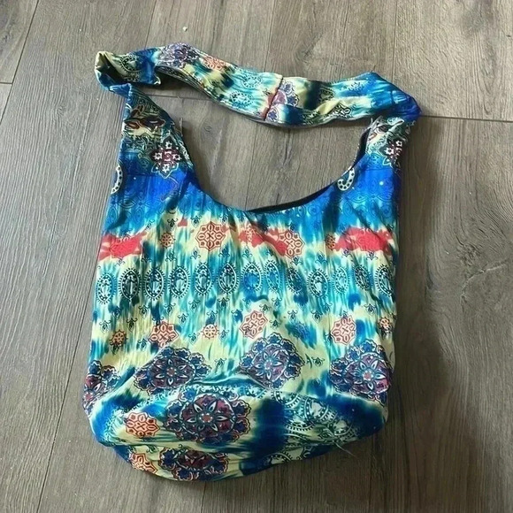 ❤️HP❤️Temptation Italy Multi Color Floral  Boho Canvas crossbody Bag - Picture 1 of 8